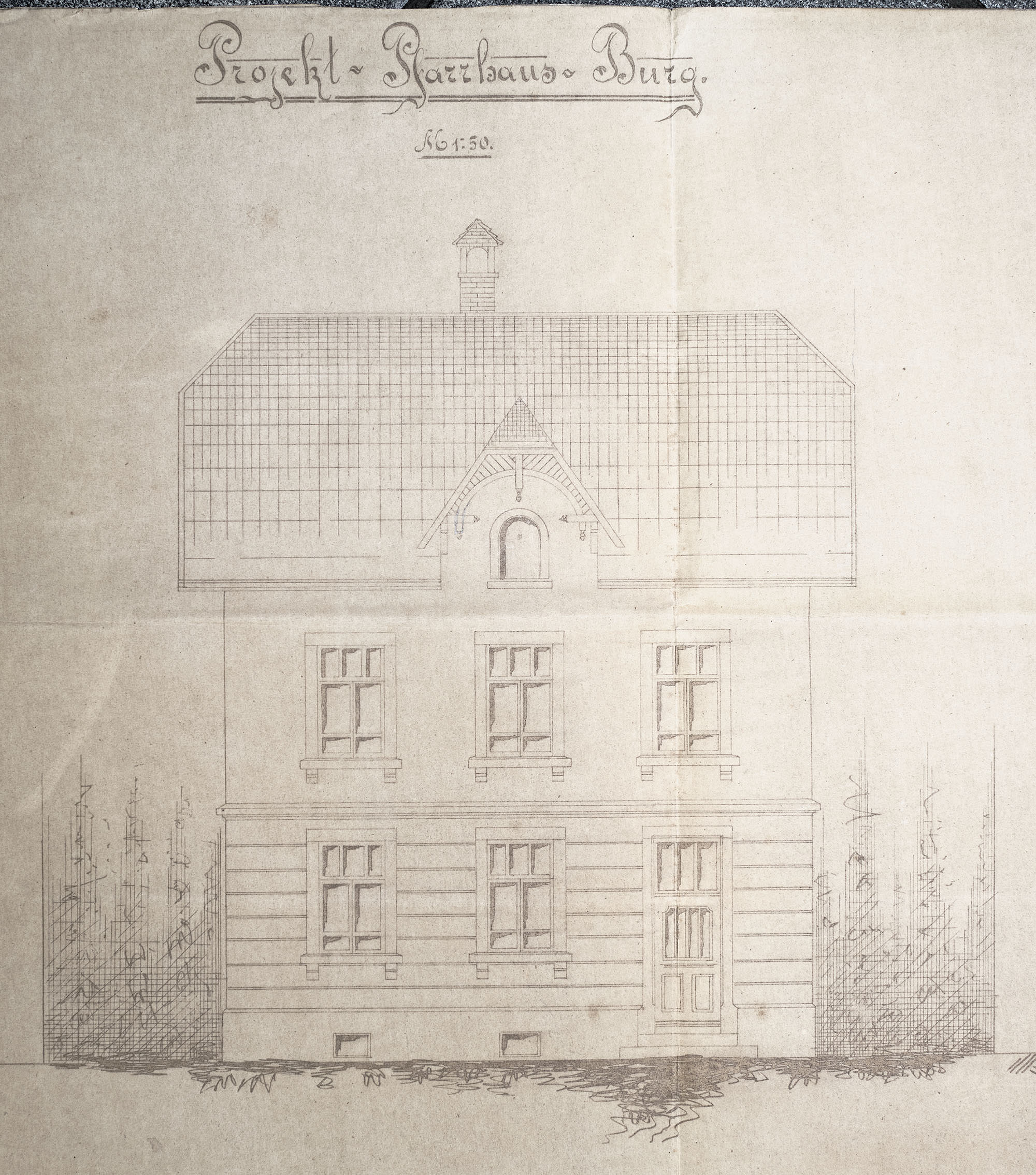 Dorfplatz 8. Projektplan zum Pfarrhaus